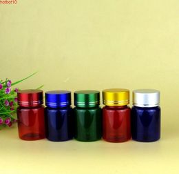 60g Plastic Empty blue green red Bottle Pet Medicine Pill packaging Bottles with Cap fast shipping SN981goods