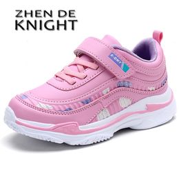 Kids Sport Shoes Running Shoes Girls Sneakers Tenis Infantil Pink Breathable Antislip Children Shoes Size 26-37 210329