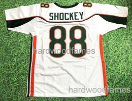 custom JEREMY SHOCKEY MIAMI HURRICANES WHITE JERSEY stitched add any name number