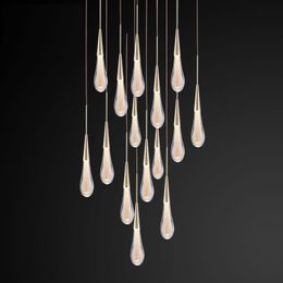 Nordic Crystal LED Pendant Lights Living Room Bedroom Lamp Loft Cafe Home Indoor Villa Restaurant Hanging Lamps Fixtures