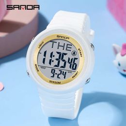 SANDA Women's Watches Fashion Waterproof Silicone Strap Ultra-thin LED Watch Sport Men Watch Digital Watch Relogio Masculino G1022