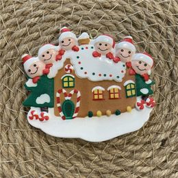 2021 Christmas Ornament Personalised Decoration Family tree house Ornaments souvenir Pandemic DIY Resin Accessories with rope