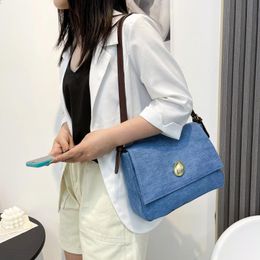 Evening Bags Versatile Canvas Shoulder Bag 2021 Summer Blue Denim Fashion Women's Jeans For Ladies Soild Handbag Luxury Belt