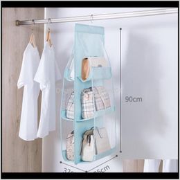 Bags 6 Pockets Hanging Clear Foldable Oxford Cloth Storage Bag Handbag Wardrobe Closet Organizer Jmvkz Ubfcb