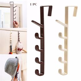 No-perforated door rear hook rack wall hanging no-nail back type clothes hanger clothes storage coat