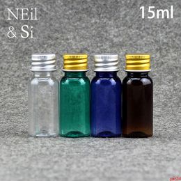 Empty 15ml Cosmetic Water Bottle Small Essential Oil Women Toner Packaging Container Blue Green Brown Plastic Free Shippinggood qtys