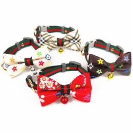 Christmas Series Of Pet Bow Tie Necktie Collar Shining Rhinestone Dog Cat Pet Christmas Decorations Supplies Accessories Neck Strap