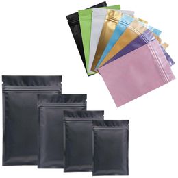 Multi Color Plastic Self Seal Zipper Bag Aluminum Foil Resealable Package Bags Food Tea Coffee Storage Pouch