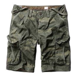 Men's Shorts Trendy Camouflage Cargo Shorts Men Causl Military Style Cotton Board Shorts Loose Baggy Short with Multi Pocket Man Clothes G230316