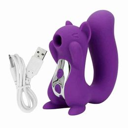 NXY Vibrators Cute Squirrel Clitoral Massager Vibrator with Sucking Nipples Clitoris Function 0105