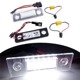 New 1 Pair LED Car Licence Plate Lights Number For VW Skoda Octavia ll Facelift 09-12; Facelifted 2003-2012; Roomster 5J 2006-2010