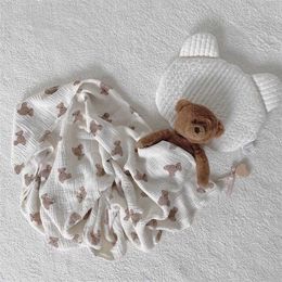 Cotton Baby Blankets born Soft Organic Blanket Muslin Swaddle Wrap Feeding Burp Cloth Towel Scarf Stuff 211105