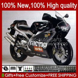 Fairings +Tank cover For Aprilia RSV250RR RS-250 RSV250 RS RSV 250 RSV-250 98-03 Matte Black 23No.26 RS250 RR 1998 1999 2000 2001 2002 2003 RS250R 98 99 00 01 02 03 Bodys Kit