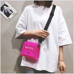 Women's Fashion PVC Bag Jelly Candy Summer Beach Handbag Messenger Tote Purse Bag Clear Transparent Shoulder Bag wholesale