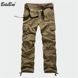 BOLUBAO Men Cargo Pants Men Multi Pockets Pants Military Camouflage Track Pants Trousers Mens Elastic Waist Pant 211112