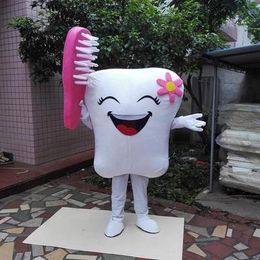 Performance Pink Toothbrush Mascot Costume Halloween Christmas Fancy Party Dress Cartoon Character Suit Carnival Unisex Adults Outfit