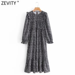 Autumn Women Sweet Agaric Lace O Neck Printing Casual Slim Midi Dress Ladies Chic Elastic Patchwork A Line Vestido DS4735 210420