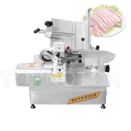 Electric Food Meat Slicing Machine Kitchen Automatic Lamb Roll Frozen Beef Slicer 220V