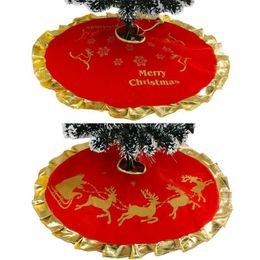 Christmas Tree Skirt Decorations Ornaments Elk Suede Christmas Home Decor 2 Styles
