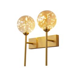 Luxury Gypsophila Brass Wall Lamps Modern Creative Parlor Bedroom Corridor Glass LED Dimmable Sconces Light Home Decoration Lighting