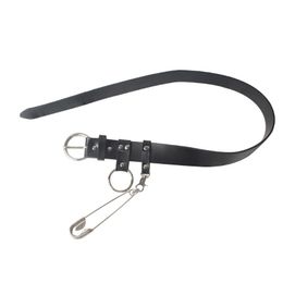 Belts Pin And Ring Decoration Detachable Waist Belt Women Lady Fashion PU Leather Punk Waistband Harajuku Black