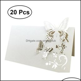 Event Festive Supplies Home & Garden20Pcs Table Name Place Cards Wedding Party Favour Decor Cut Design Z08 Small Size 90 X 90Mm (White) Greet