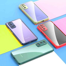 Shockproof Silicone Frame Clear Cases For Xiaomi Mi 10T Lite 11 10 Redmi Note 9 8 Pro 9S 9A POCO M3 X3 NFC Transparent Hard Cover