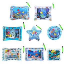 Cushion/Decorative Pillow Baby Kids Water Play Mat Toys Inflatable PVC Infant Tummy Time Playmat Toddler Activity With Tyre Pump Drop