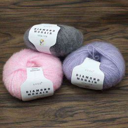 1PC 25g/ Mohair Cashmere Knitted Wholesale Sweater FLUFFY Knitting Crochet Lot 1ply Thread Yarn Soft Shawl Wool Baby100% Cotton Yarn Y211129