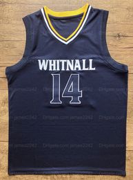 Ship From Us Mens Tyler 14 Herro Whiall High School Basketball Jersey All Ed Navy Size S-2xl