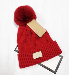 Winter spring woman Slash hairball style man Travel boy Fashion adult Beanies Skullies Chapeu Caps Cotton Ski ca ps girl red hat keep warm