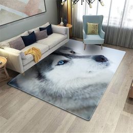 Husky Dog Rug Bedroom Floor Mat Teen Room Decoration Cute Animal Carpet Children Soft Sponge For Child Doormat Carpets