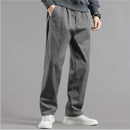 Cargo Pants for Men Spring Summer Loose Men's Sports Pants Military Style Solid Color Trousers Mens Oversized Pants 5XL 211201