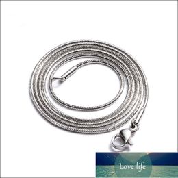 cheap 316L Stainless Steel Snake Chain Necklace 0.9MM 2MM 16-28inches Fashion Jewellery for Men and Women Fit Pendant Factory price expert design Quality Latest Style