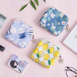 Storage Bags Tampon Bag Cosmetic Earphone Earbud Organiser Mini Purse Coin Key Holder Women Travel Napkin Zipper