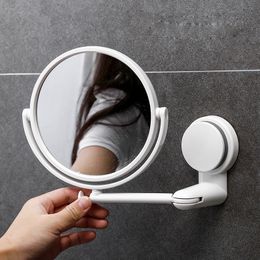 Make up Mirror Double Sided Rotating Wall Small Bathroom Punching Accessories Sets 2104231885