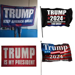 2024 Trump Flag Campaign For US Presidential A Wide Selection Of Colours And Designs Election Flags Save America Again Colourful Banners 90*150cm 9yl Y2