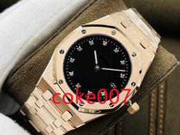 A brand-new mens watch 39mm Jumbo Extra Thin rose gold Dial 15202 Cal.9015 Mechanical (Automatic) Wristwatch TWS Factory Flash delivery