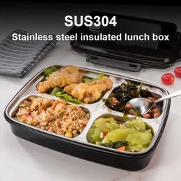 304 Stainless Steel Insulated Lunch Box Student Multi-Layer Bento Dinnerware Food Container Storage Breakfast 210709