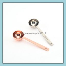 Kitchen Tools Kitchen, Dining Bar Home & Garden15Ml Small Coffee Scoop Measure Spoon Scale Stainless Steel 304 Material Sier Rose Gold Measu