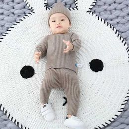 Children's Clothing Sets Girl Clothes Toddler Boys Tops+Pants Infant 2Pcs Suit Baby Costume Cotton Autumn Winter Homewear 211224