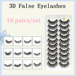 10 Pairs atural 3D Mink lash Fluffy False Eyelashes Volume Cruelty Free Eye Lashes Hand Made Eyelash