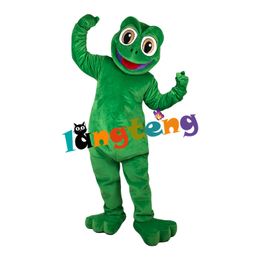 Mascot Costumes1052 Green Frog Salmon Mascot Costume Adult Cartoon Character Outfit Suit