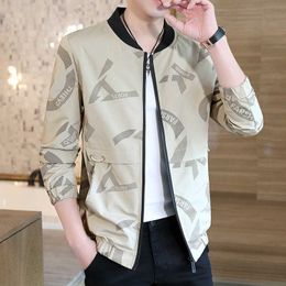 Men Jackets Fashion Spring Slim Fit Coats Baseball Bomber Jacket Mens Coat Stand-up Collar Business Casual Men Clothing 210527