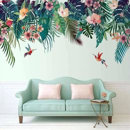 Custom 3D Wallpaper Hand Painted Plant Flowers Birds Photo Wall Mural Nordic Modern Living Room Dining Bedroom Backgroundgood quatity