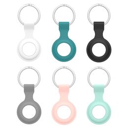 Newest Colorful Ring Liquid Soft Silicone Protective Cases Anti-dust Shockproof Cover for Airtag Location Bag Key Tracker