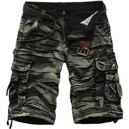 Camouflage Camo Cargo Shorts Men Summer Mens Casual Male Loose Work Man Military Short Pants Plus Size 210806