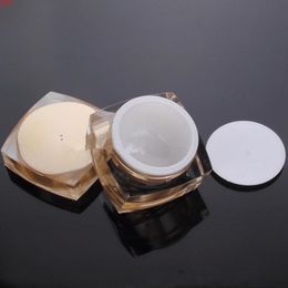 High Quality 15/30/50g Acrylic Cosmetic Jar Gold Color, Cream Sample Jar, Packaging F20171973high qty