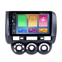 Car Dvd Player with Bt Radio Android for Honda Jazz Manual AC 2002-2008 Auto Stereo Support DVR Carplay SWC 3G Backup Camera