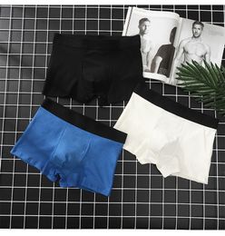 Mens Underpants Pure Cotton Solid Colour Boxer Underwear Comfortable Sweat Absorbing Breathable and Skin Friendly